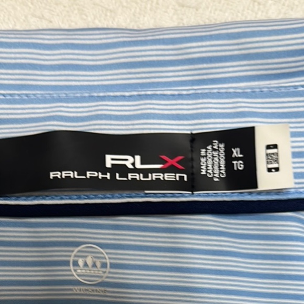 RLX Ralph Lauren Blue and White Polo Shirt - Picture 4 of 9